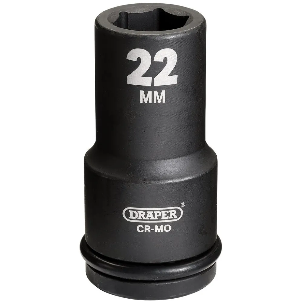Draper Hi-TORQ® Deep Impact Socket, 3/4" Sq. Dr., 22mm