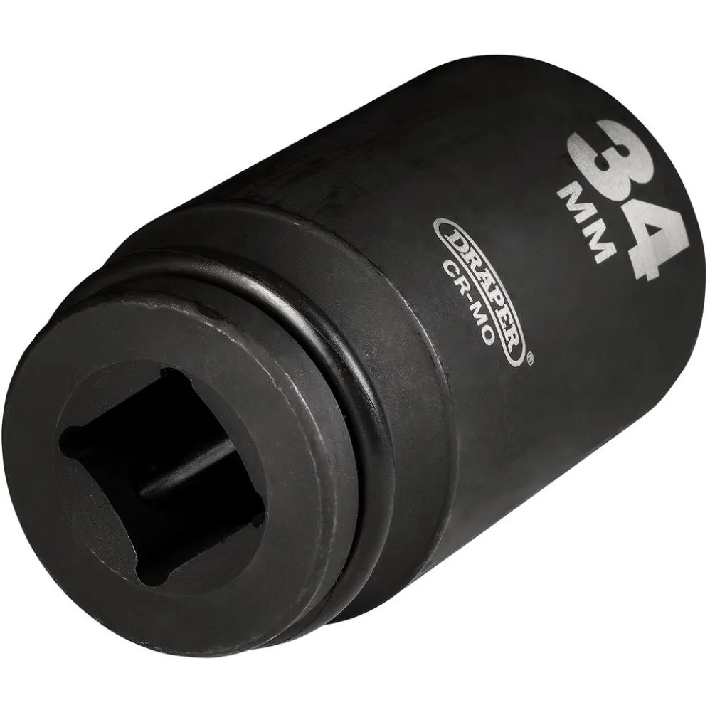Draper Hi-TORQ® Deep Impact Socket, 3/4" Sq. Dr., 34mm