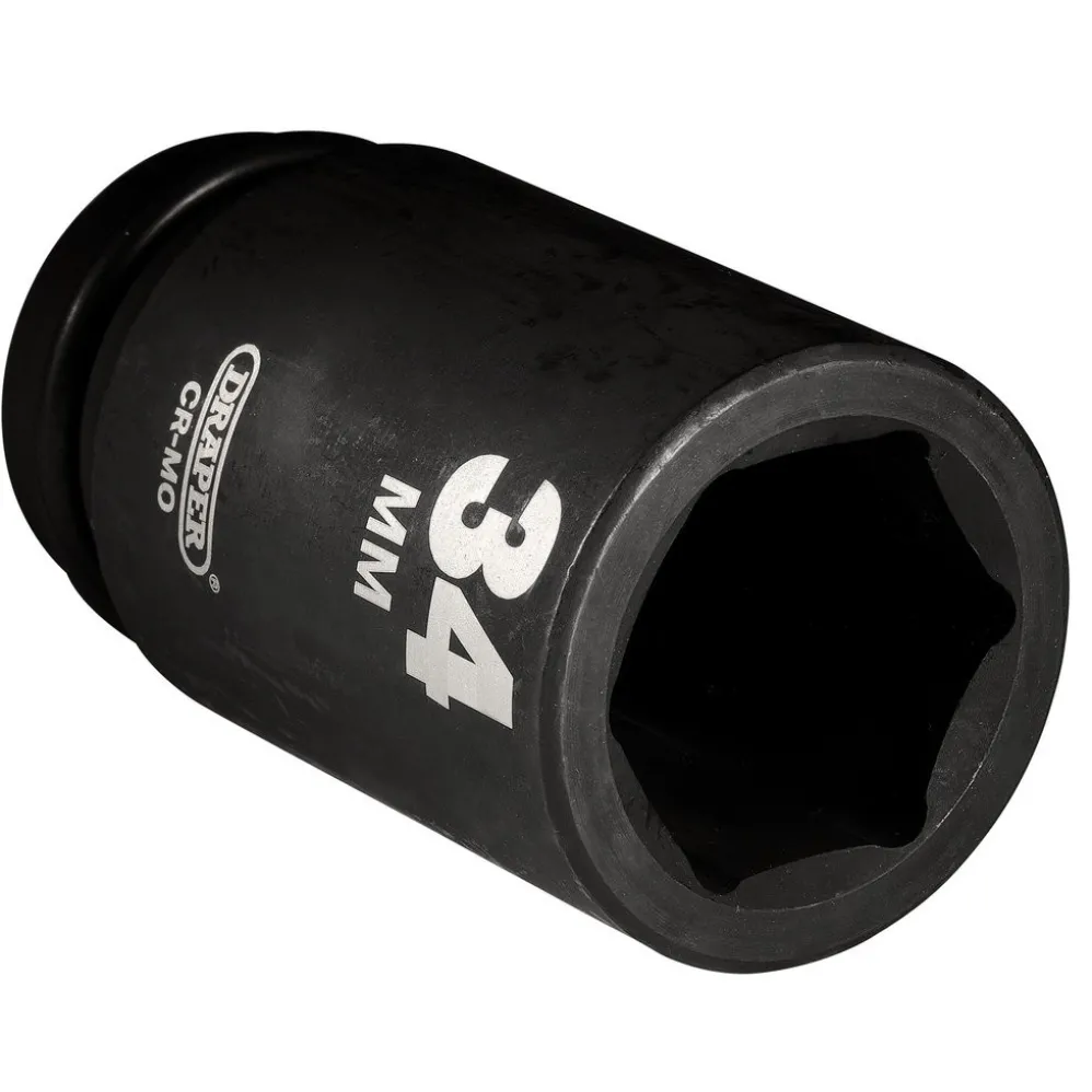 Draper Hi-TORQ® Deep Impact Socket, 3/4" Sq. Dr., 34mm