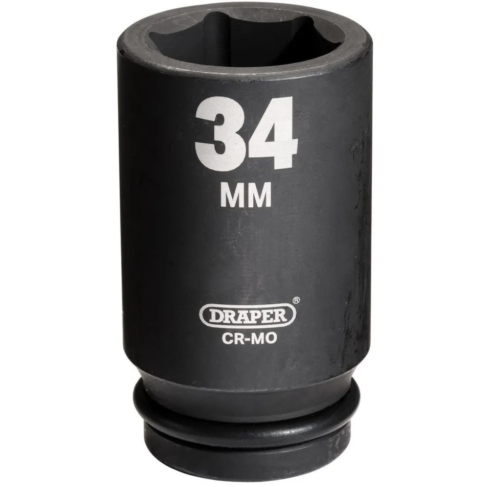 Draper Hi-TORQ® Deep Impact Socket, 3/4" Sq. Dr., 34mm