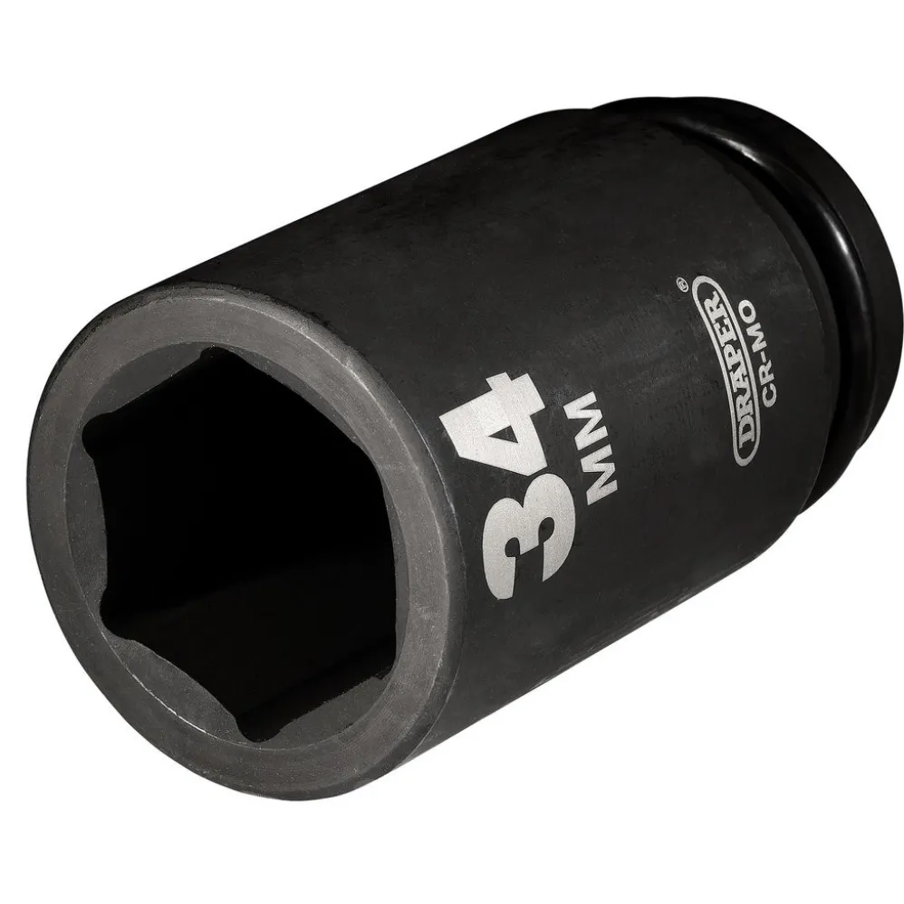Draper Hi-TORQ® Deep Impact Socket, 3/4" Sq. Dr., 34mm