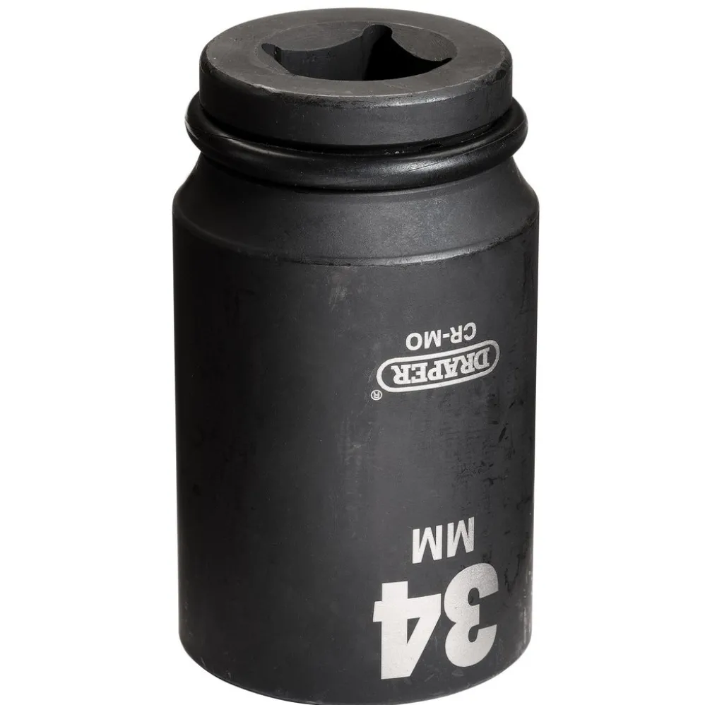 Draper Hi-TORQ® Deep Impact Socket, 3/4" Sq. Dr., 34mm