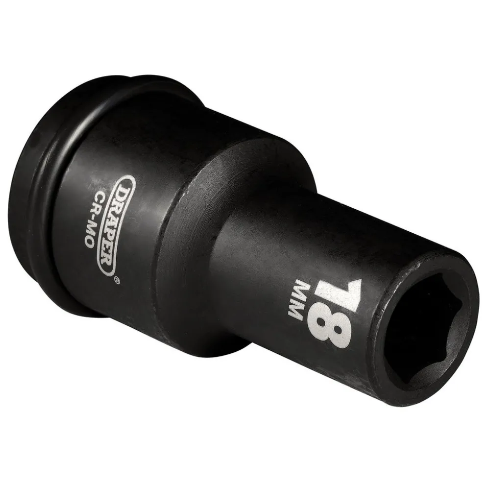 Draper Hi-TORQ® Deep Impact Socket, 3/4" Sq. Dr., 18mm