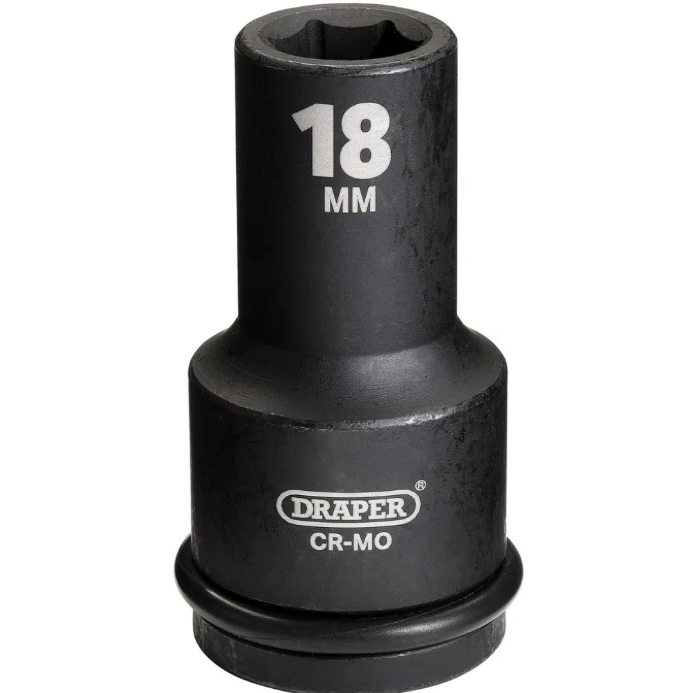 Draper Hi-TORQ® Deep Impact Socket, 3/4" Sq. Dr., 18mm