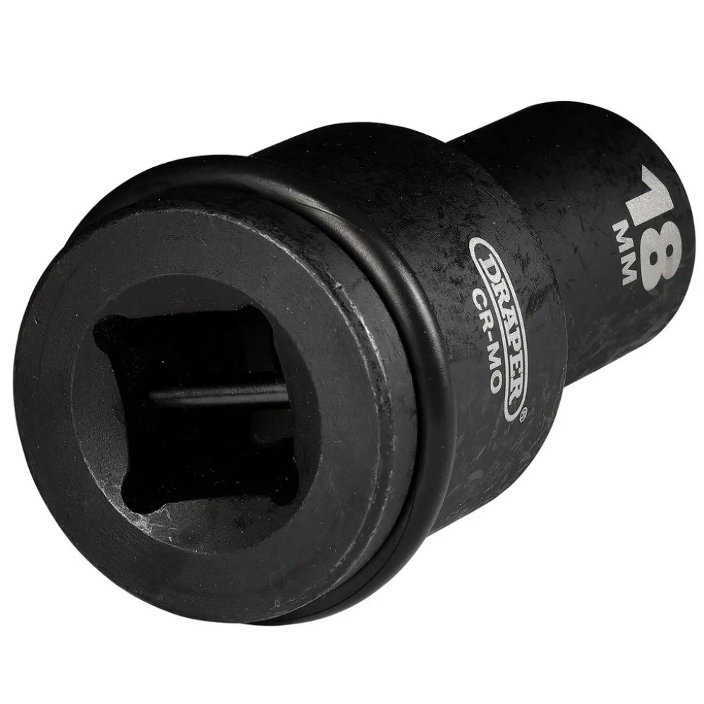 Draper Hi-TORQ® Deep Impact Socket, 3/4" Sq. Dr., 18mm