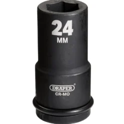 Draper Hi-TORQ® Deep Impact Socket, 3/4" Sq. Dr., 24mm
