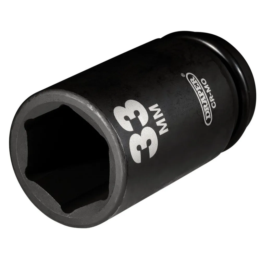 Draper Hi-TORQ® Deep Impact Socket, 3/4" Sq. Dr., 33mm