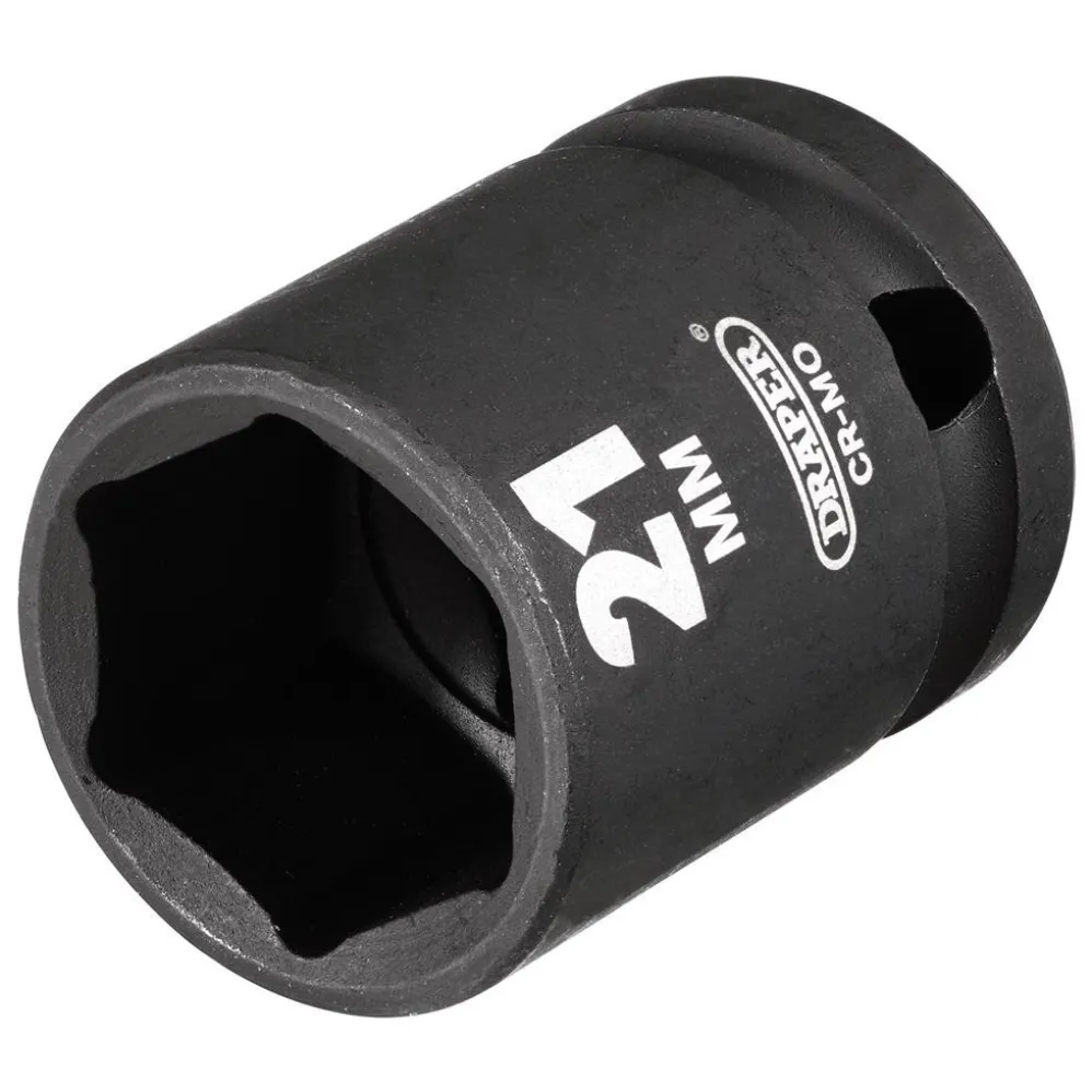 Draper HI-TORQ® Impact Socket, 1/2" Sq. Dr., 21mm
