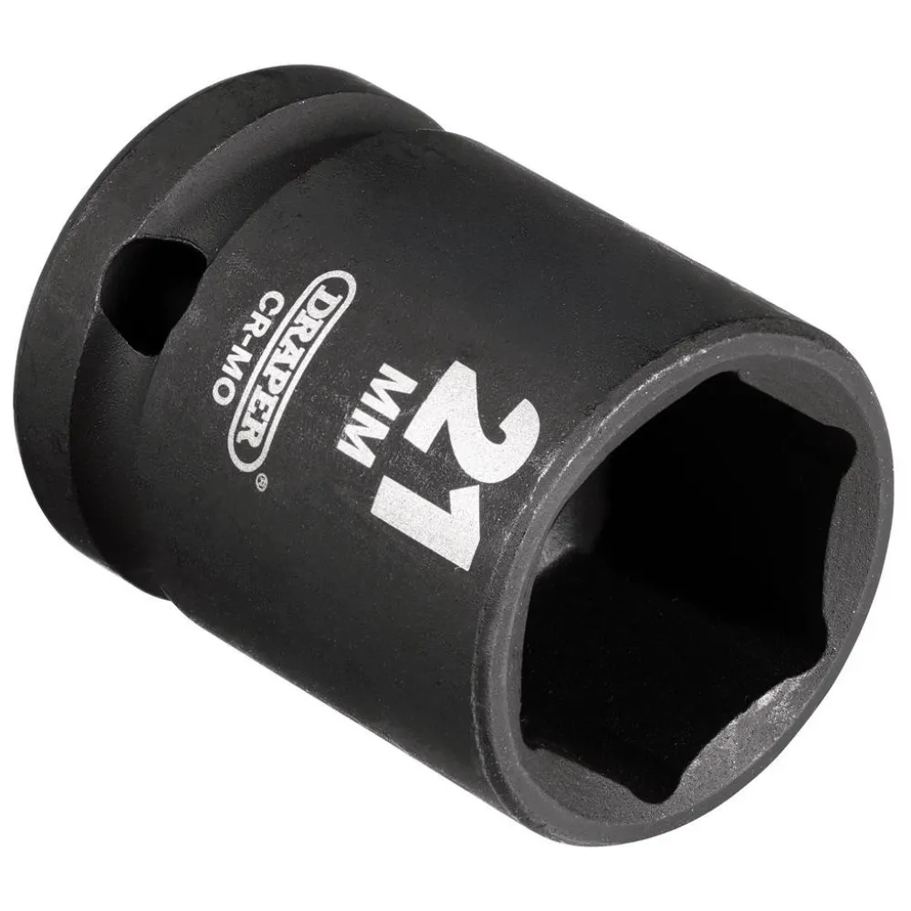 Draper HI-TORQ® Impact Socket, 1/2" Sq. Dr., 21mm