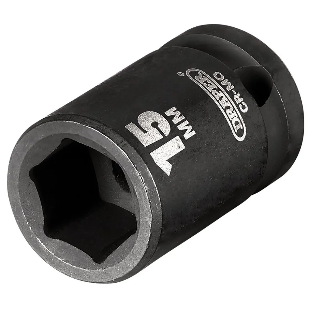 Draper HI-TORQ® Impact Socket, 1/2" Sq. Dr., 15mm