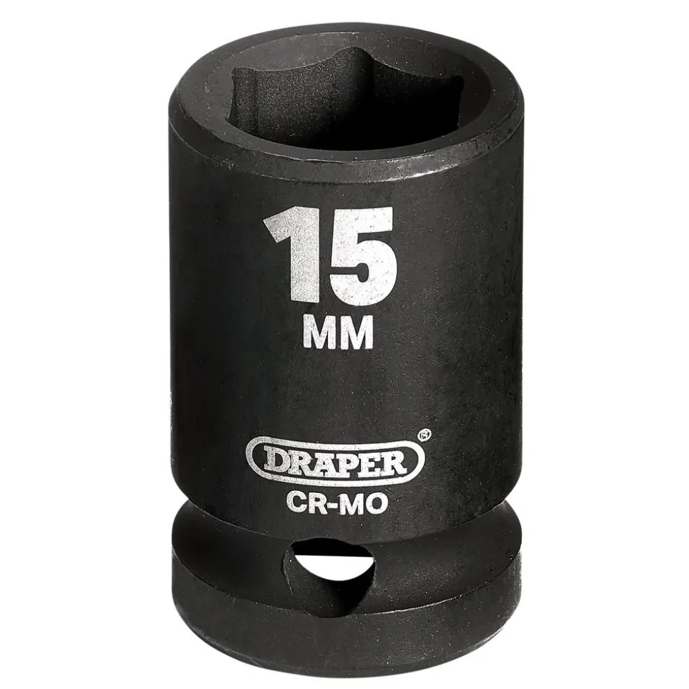 Draper HI-TORQ® Impact Socket, 1/2" Sq. Dr., 15mm