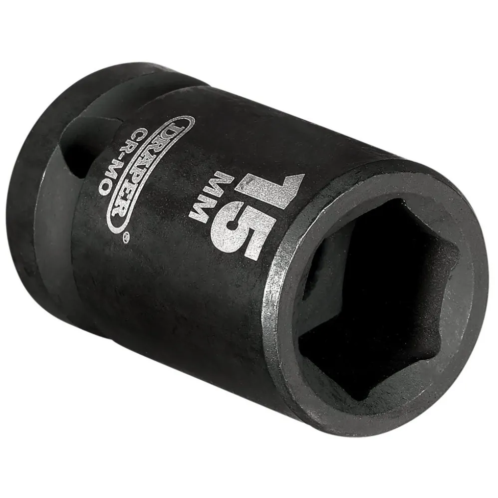 Draper HI-TORQ® Impact Socket, 1/2" Sq. Dr., 15mm