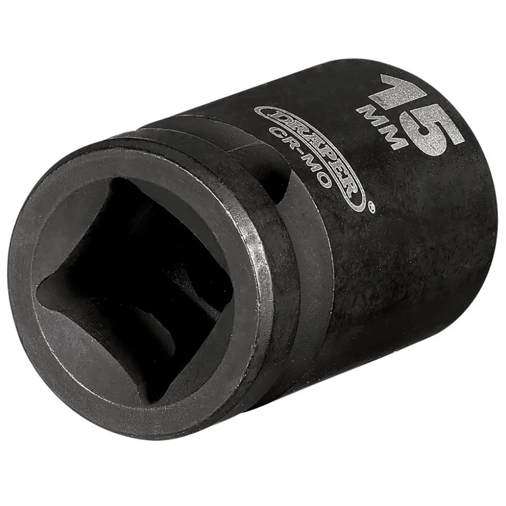 Draper HI-TORQ® Impact Socket, 1/2" Sq. Dr., 15mm
