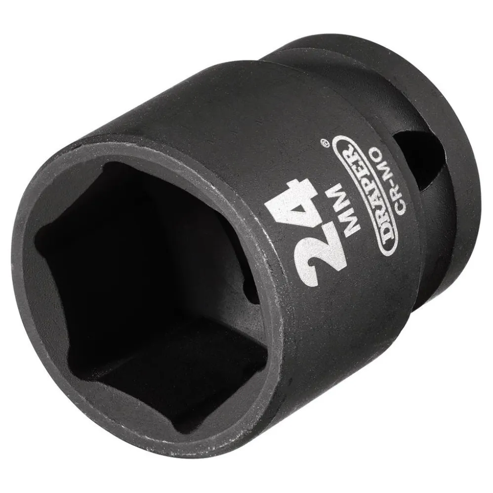 Draper HI-TORQ® Impact Socket, 1/2" Sq. Dr., 24mm