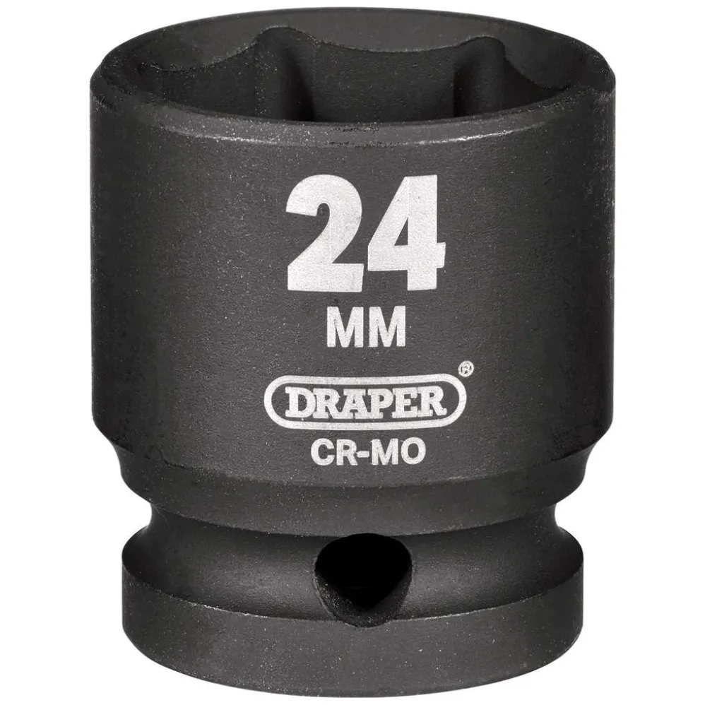 Draper HI-TORQ® Impact Socket, 1/2" Sq. Dr., 24mm