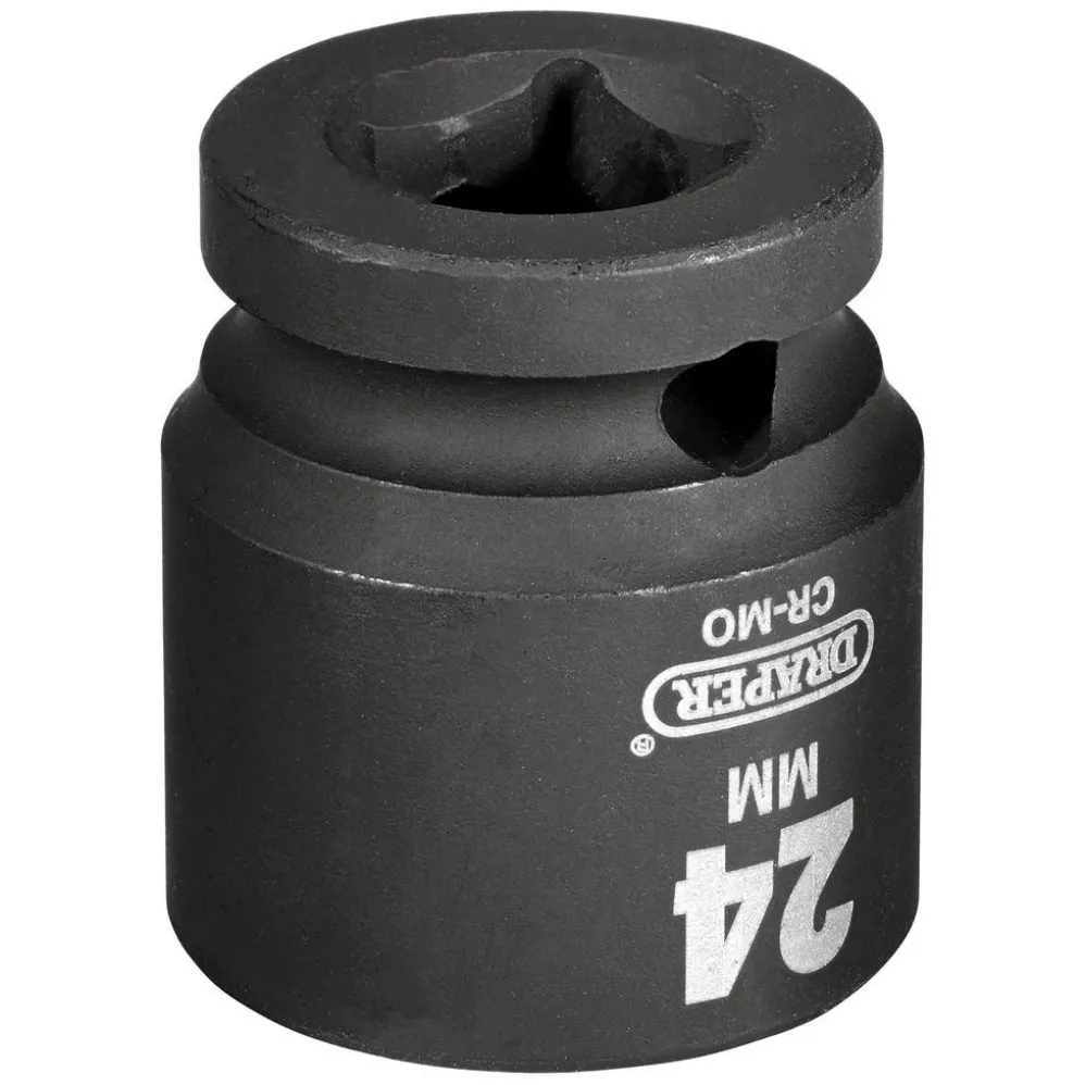 Draper HI-TORQ® Impact Socket, 1/2" Sq. Dr., 24mm