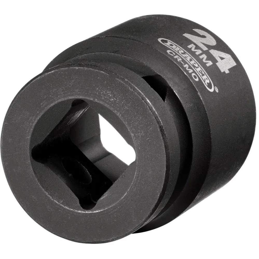Draper HI-TORQ® Impact Socket, 1/2" Sq. Dr., 24mm