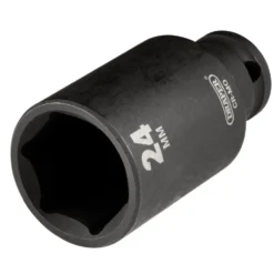 Draper HI-TORQ® Metric Deep Impact Socket, 3/8" Sq. Dr., 24mm