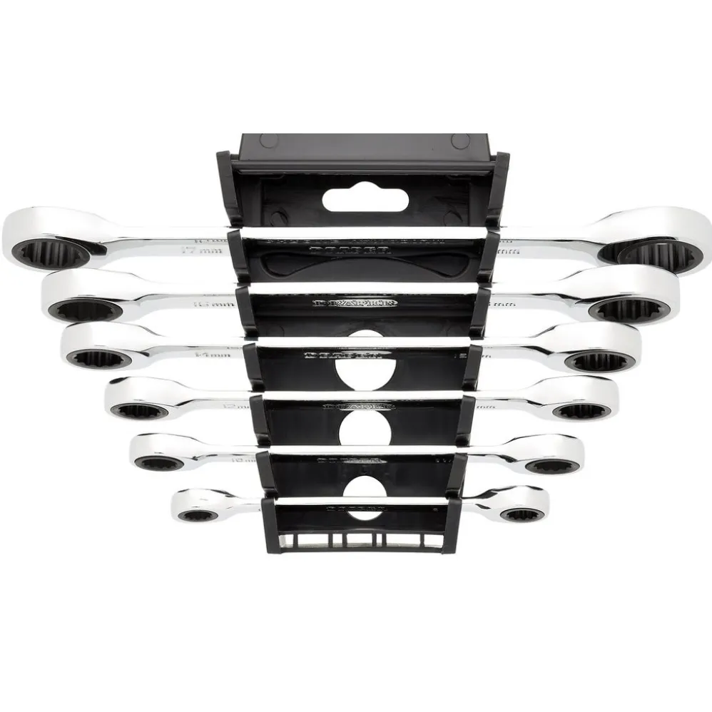 Draper HI-TORQ® Metric Double Ratchet Ring Spanner Set, 8 -19mm (6 Piece)