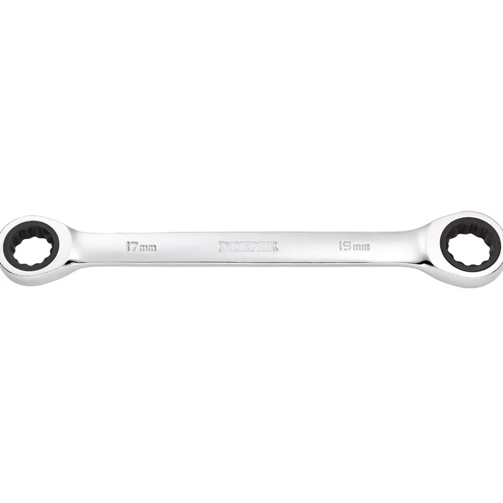 Draper HI-TORQ® Metric Double Ratchet Ring Spanner, 17 x 19mm