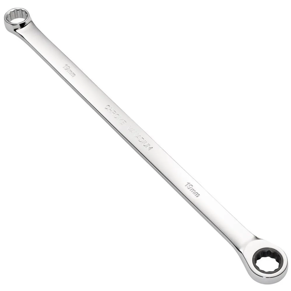 Draper HI-TORQ® Metric Extra-Long Double Ring Ratchet Spanner, 19mm