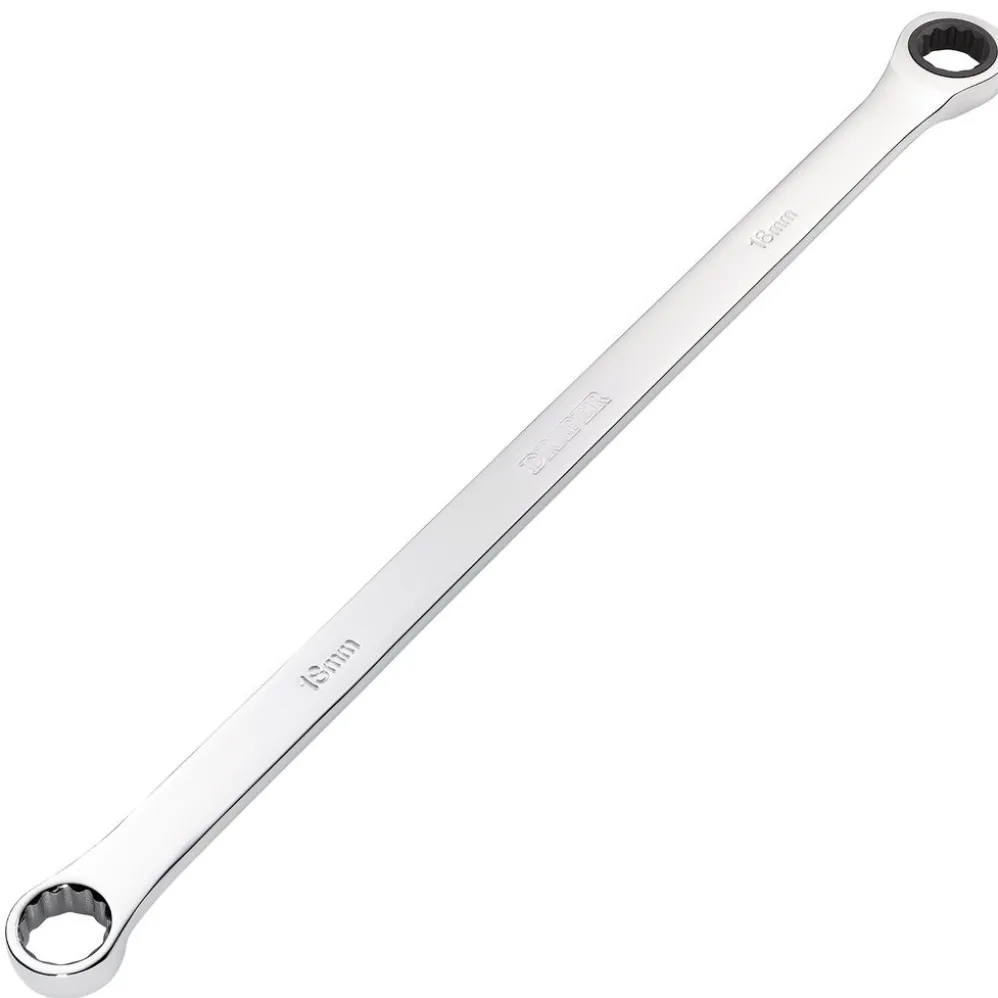 Draper HI-TORQ® Metric Extra-Long Double Ring Ratchet Spanner, 18mm