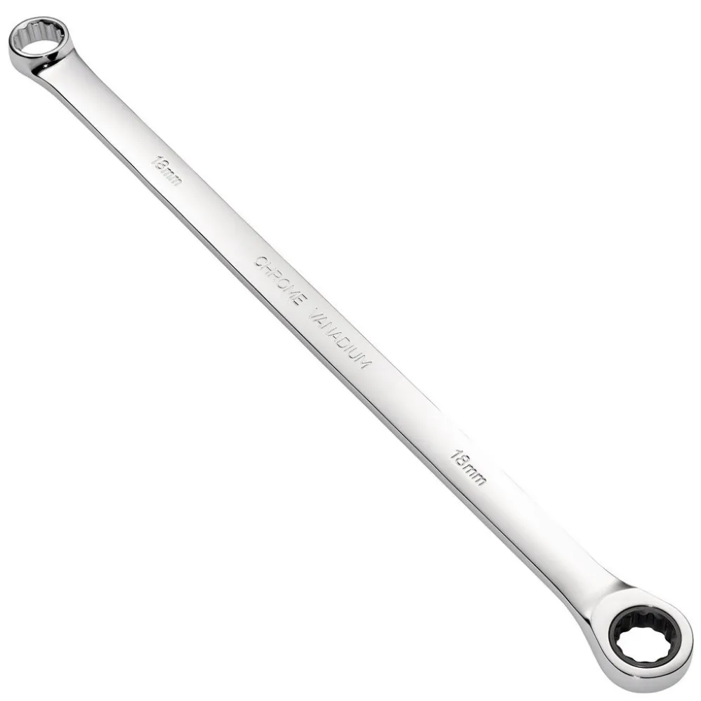 Draper HI-TORQ® Metric Extra-Long Double Ring Ratchet Spanner, 18mm