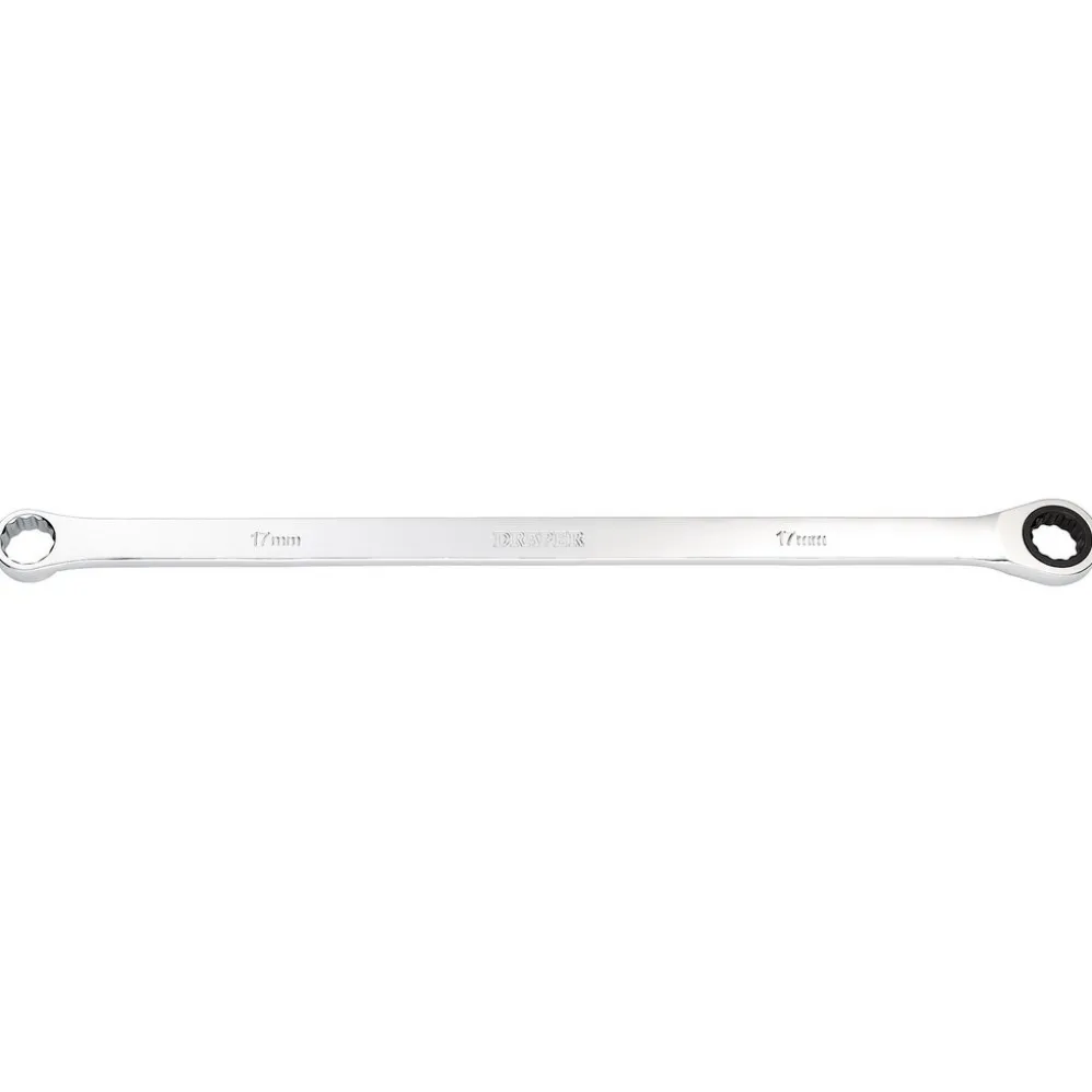 Draper HI-TORQ® Metric Extra-Long Double Ring Ratchet Spanner, 17mm