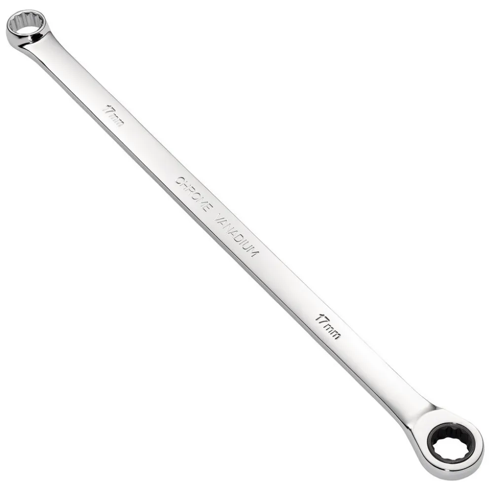 Draper HI-TORQ® Metric Extra-Long Double Ring Ratchet Spanner, 17mm