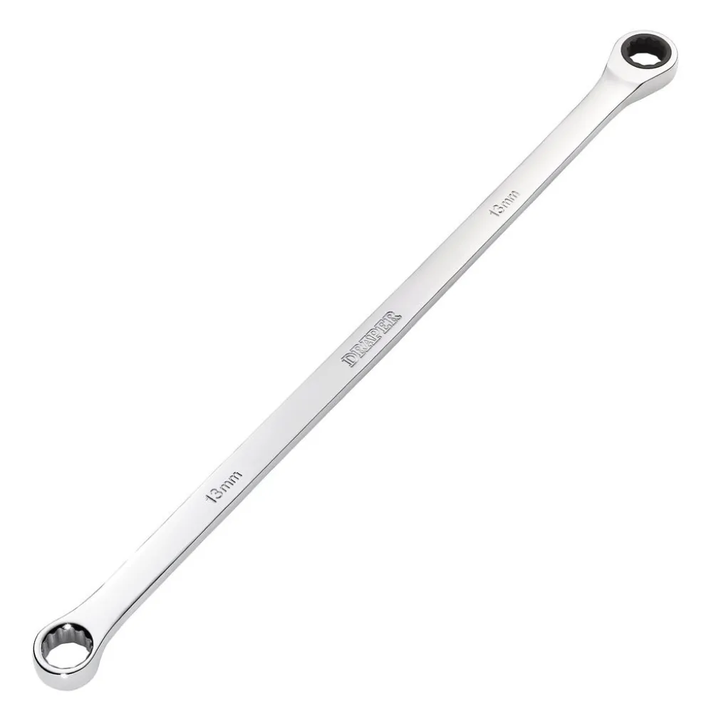 Draper HI-TORQ® Metric Extra-Long Double Ring Ratchet Spanner, 13mm