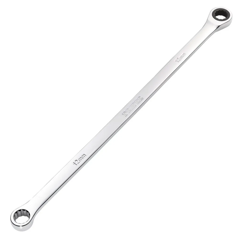 Draper HI-TORQ® Metric Extra-Long Double Ring Ratchet Spanner, 12mm