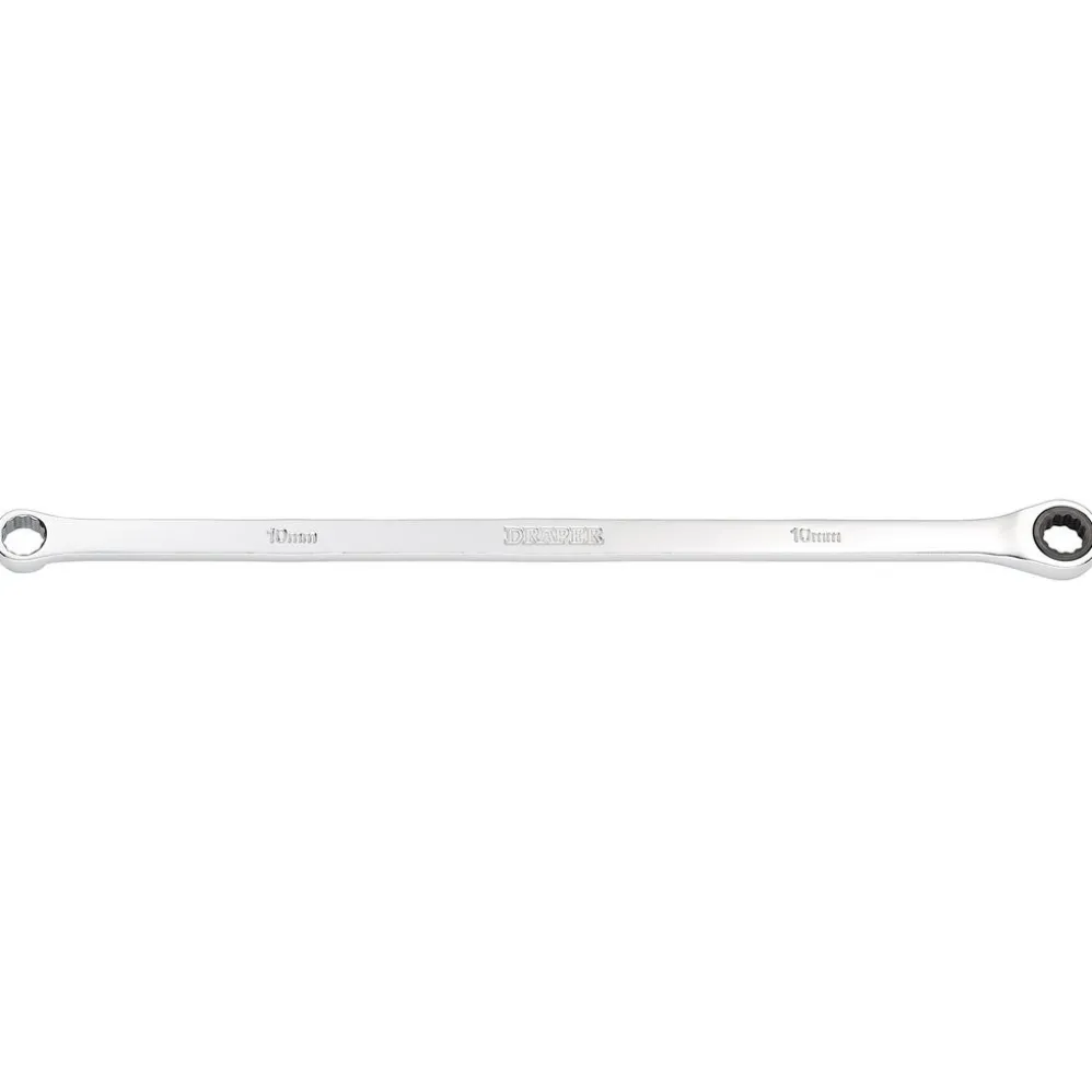 Draper HI-TORQ® Metric Extra-Long Double Ring Ratchet Spanner, 10mm