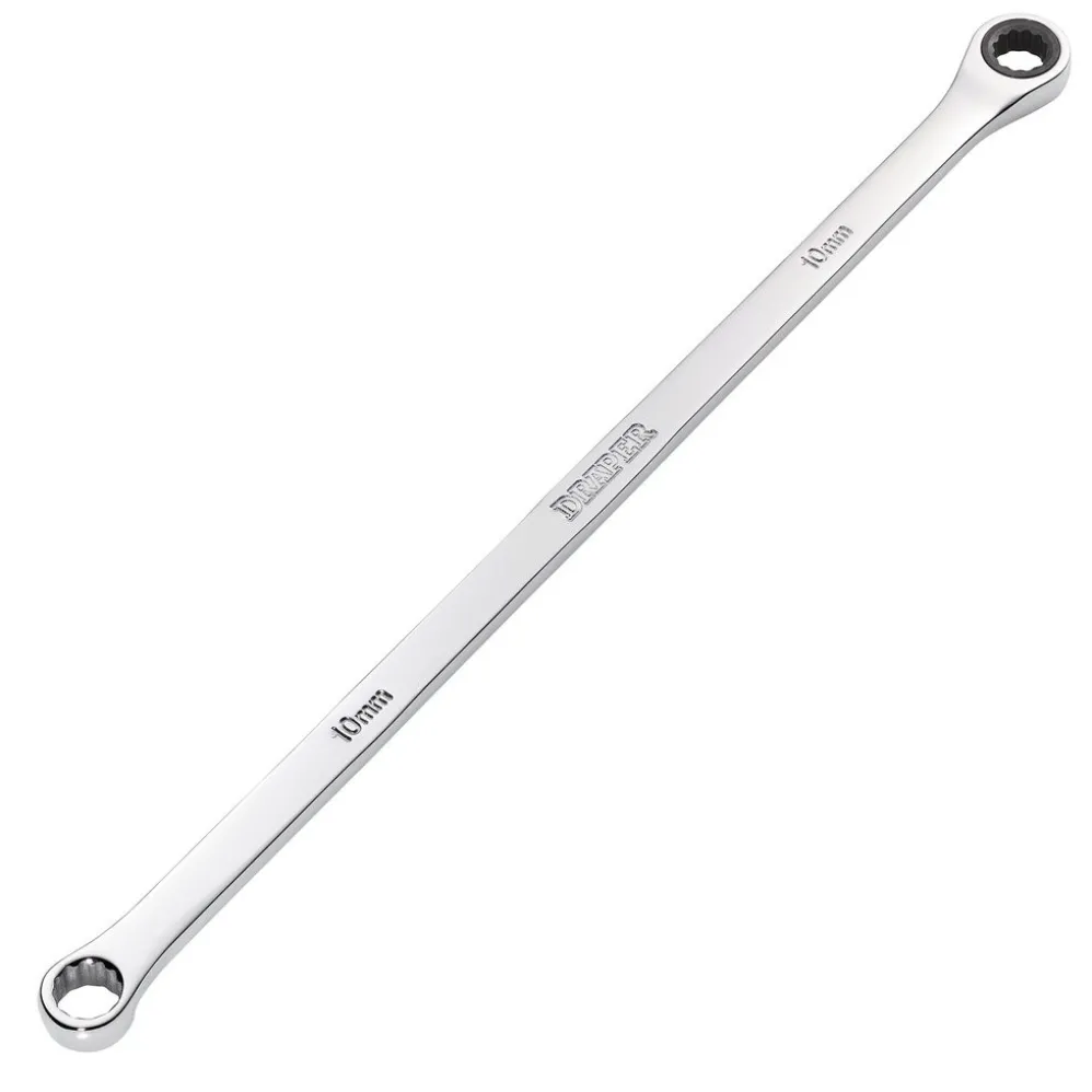Draper HI-TORQ® Metric Extra-Long Double Ring Ratchet Spanner, 10mm