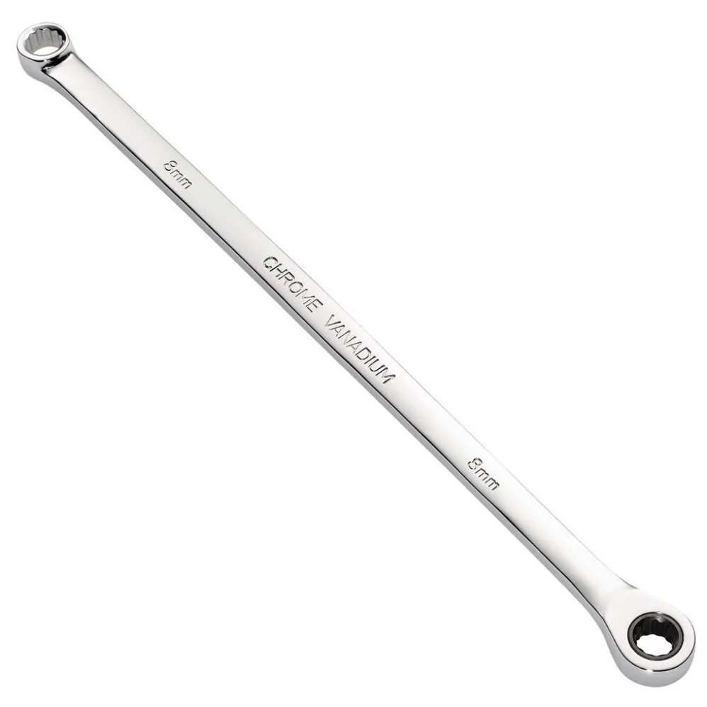 Draper HI-TORQ® Metric Extra-Long Double Ring Ratchet Spanner, 8mm