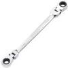 Draper HI-TORQ® Metric Flexible Head Double Ring Ratchet Spanner, 8 x 9mm