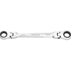 Draper HI-TORQ® Metric Flexible Head Double Ring Ratchet Spanner, 16 x 17mm