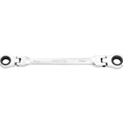 Draper HI-TORQ® Metric Flexible Head Double Ring Ratchet Spanner, 10 x 11mm