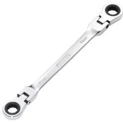 Draper HI-TORQ® Metric Flexible Head Double Ring Ratchet Spanner, 10 x 11mm
