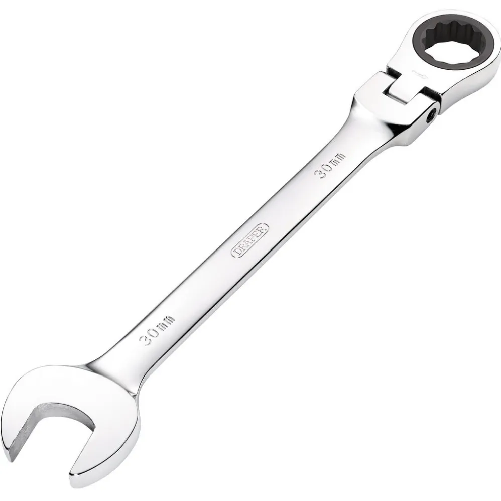 Draper HI-TORQ® Metric Flexible Head Ratcheting Combination Spanner, 30mm