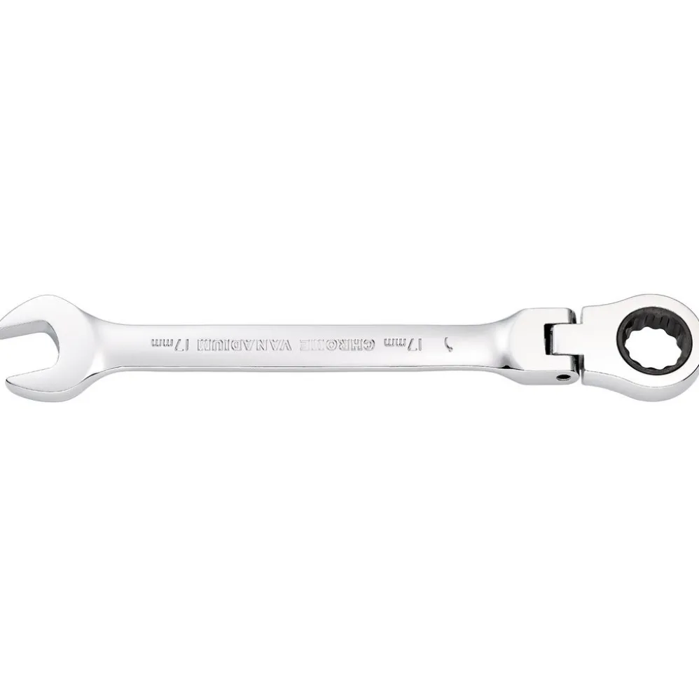 Draper HI-TORQ® Metric Flexible Head Ratcheting Combination Spanner, 17mm