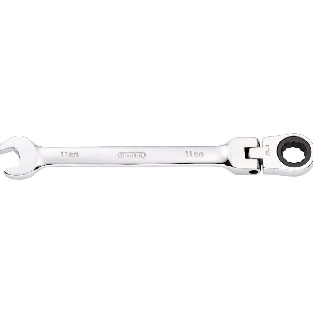 Draper HI-TORQ® Metric Flexible Head Ratcheting Combination Spanner, 11mm