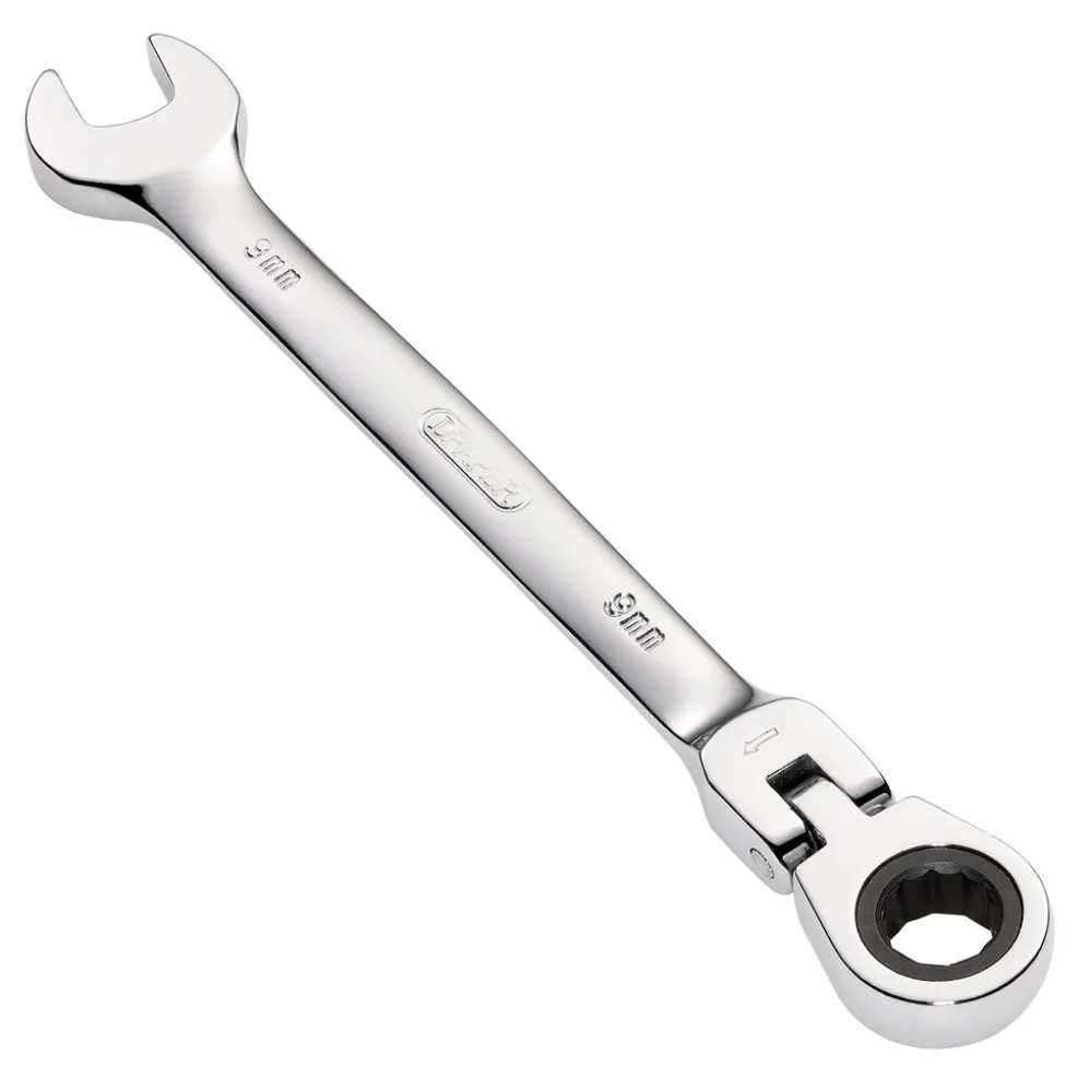 Draper HI-TORQ® Metric Flexible Head Ratcheting Combination Spanner, 9mm