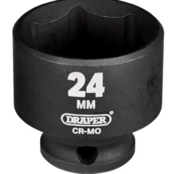 Draper HI-TORQ® Metric Impact Socket, 3/8" Sq. Dr., 24mm