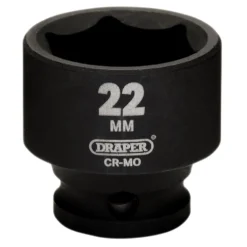 Draper HI-TORQ® Metric Impact Socket, 3/8" Sq. Dr., 22mm
