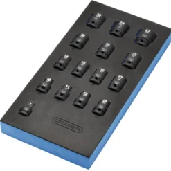 Draper HI-TORQ® Metric Impact Socket Set in EVA Drawer Insert Tray, 1/2