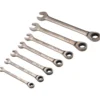 Draper HI-TORQ® Metric Ratcheting Combination Spanner Set, Black (7 Piece)