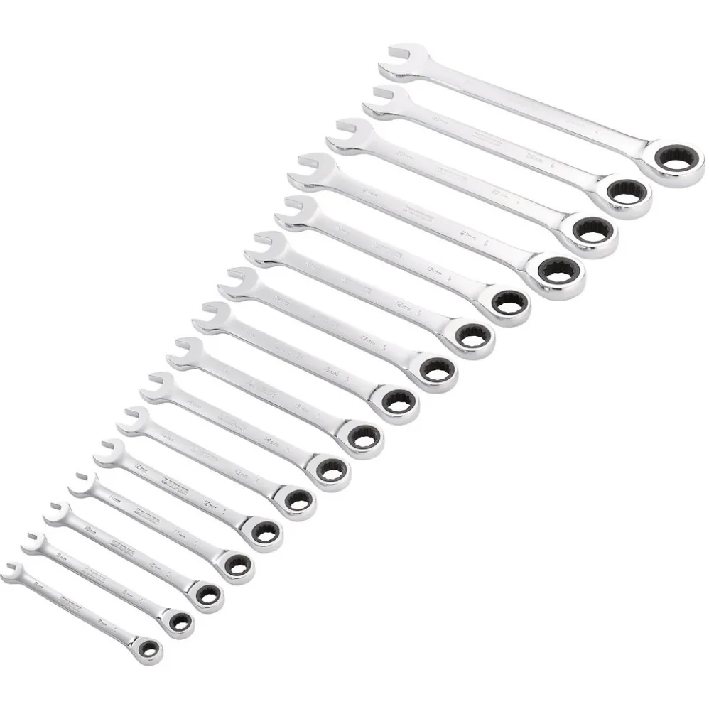 Draper HI-TORQ® Metric Ratchet Combination Spanner Set (16 Piece)