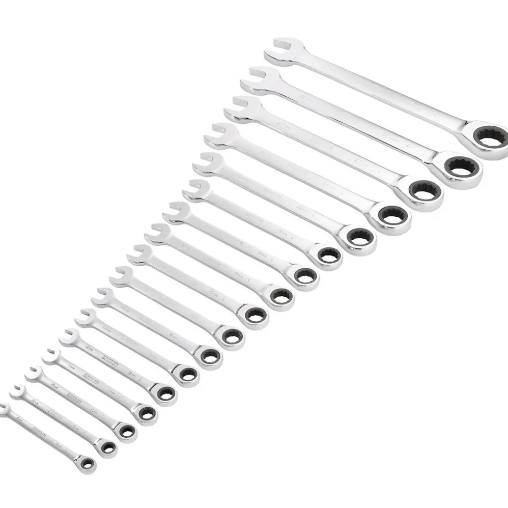 Draper HI-TORQ® Metric Ratchet Combination Spanner Set (17 Piece)