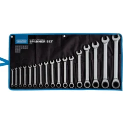 Draper HI-TORQ® Metric Ratchet Combination Spanner Set (17 Piece)