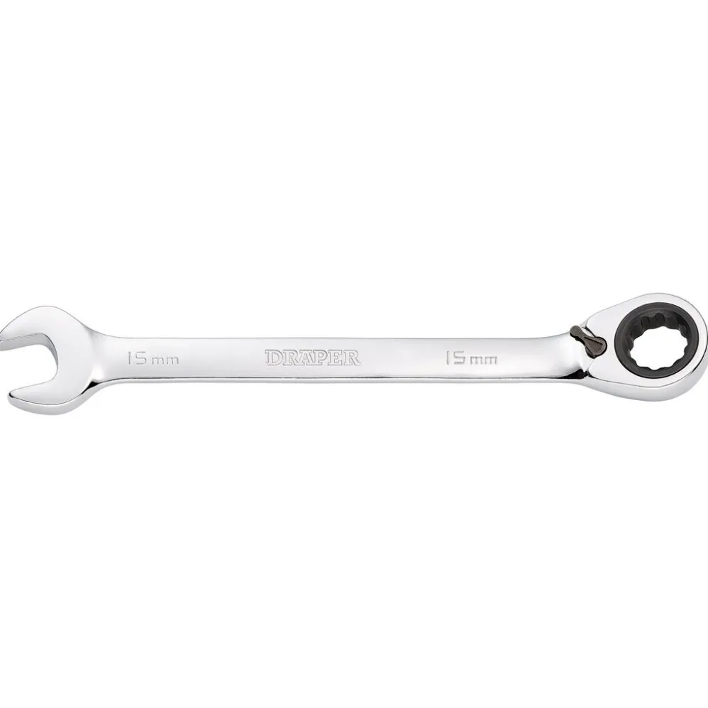 Draper HI-TORQ® Metric Reversible Ratcheting Combination Spanner, 15mm